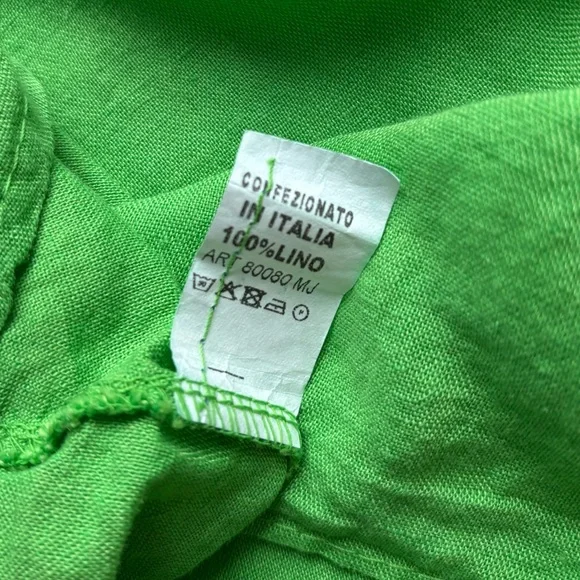 Italian Linen Top XL Made in Italy 100% Linen Oversized - Picture 5 of 9